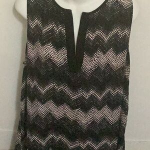 Maurices Black print top Size 1X